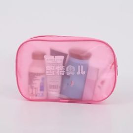 중국 마술 테이프 및 끈 기술 꿰매는 표면을 가진 분홍색 메이크업 PVC 비닐 봉투 공장
