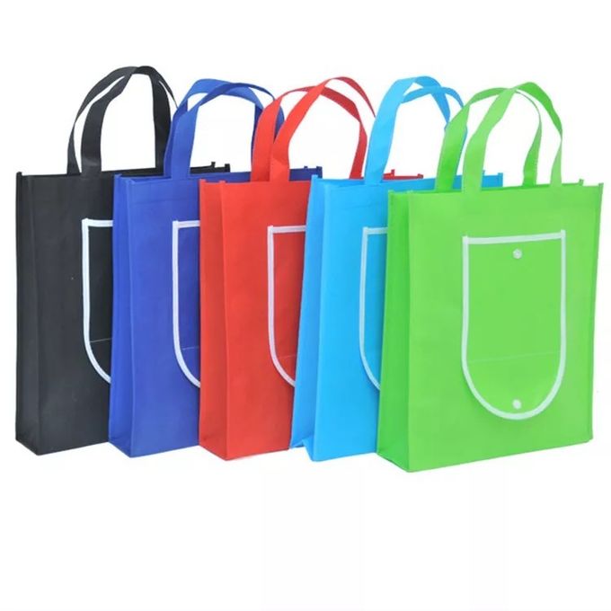 슈퍼마켓 쇼핑과 패킹을 위한 비 길쌈된 밑바닥 접을 수있는 끈달린 가방